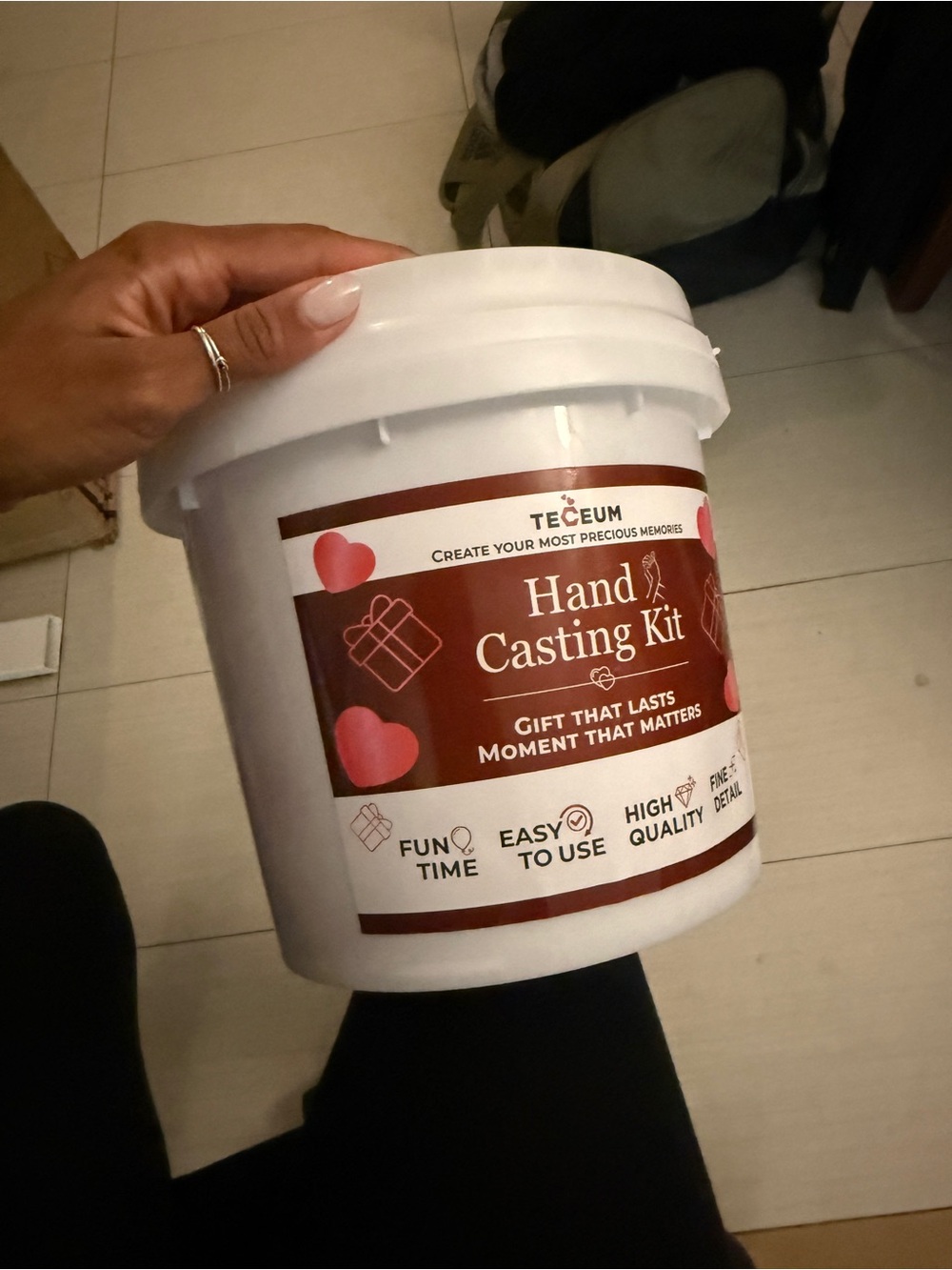 Tecéum White Hand Casting Kit — Keepsake Home Casting Set
